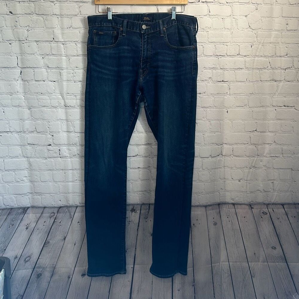 Polo‎ Ralph Lauren The Hampton Jeans Mens Dark Wash Blue Denim Stretch